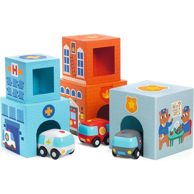 Tower Blocks & Cars - Best Baby Toys & Gifts for Babies - US 9102