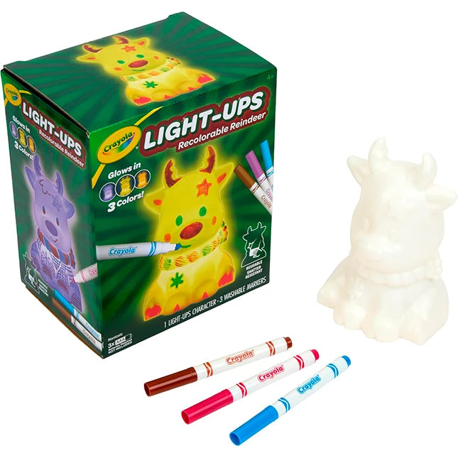 Crayola Light-Ups - Recolorable Mini Reindeer - Best for Ages 4 to 8 - US 2331