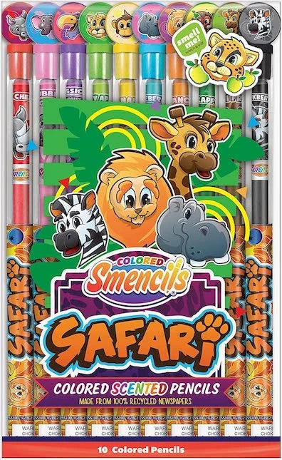 Safari Colored Smencils 10 pack - Best Arts & Crafts for Ages 6 to 12 - US 9611
