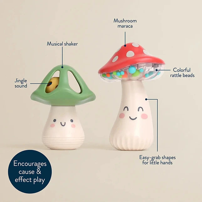 Itzy Mini Maracas - Mushroom - Best Baby Toys & Gifts for Ages 0 to 4 - US 3320