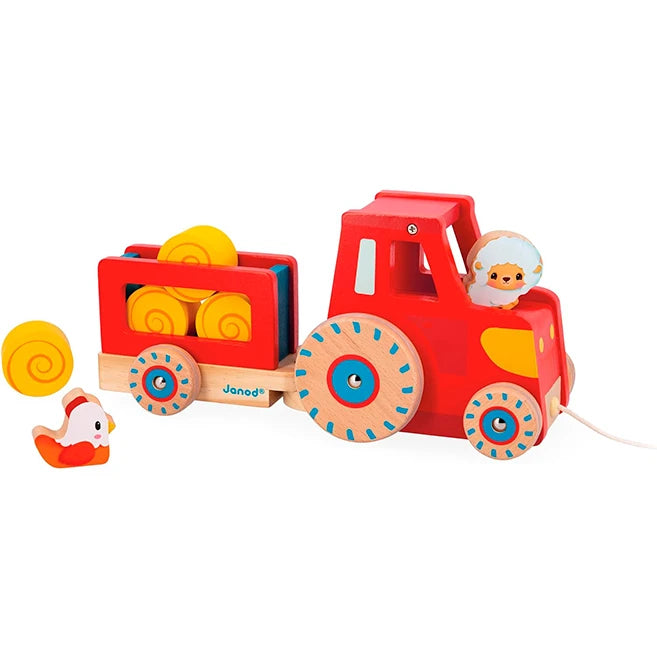 Farm Pull Along Tractor - Best Baby Toys & Gifts for Ages 1 to 4 - US 4644