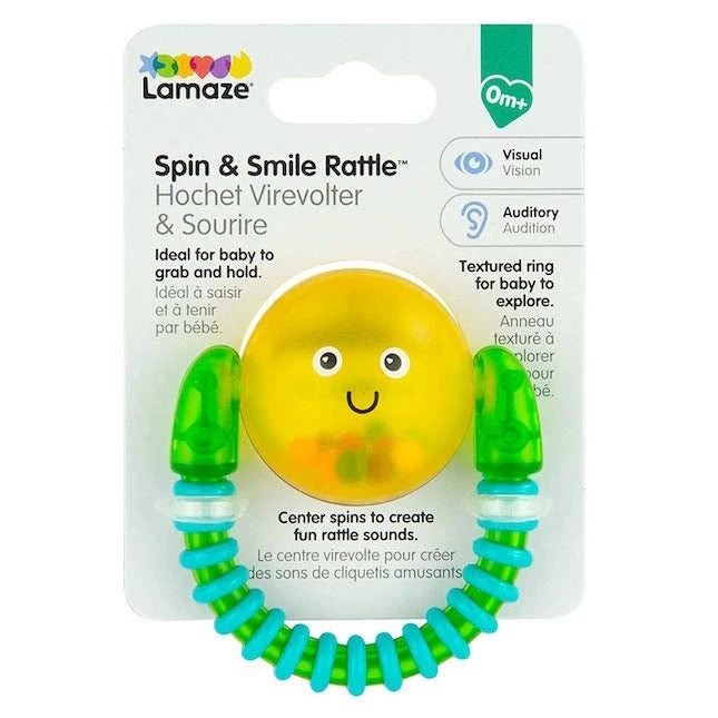 Lamaze Spin & Smile Rattle - Best Baby Toys & Gifts for Ages 0 to 1 - US 5846