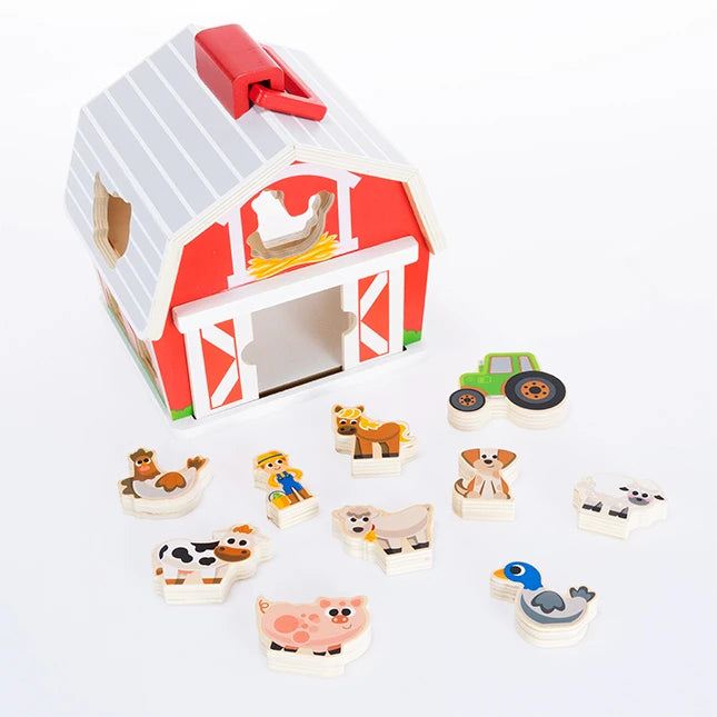 Shape Sorting Barn - Best Early Learning Toys for Babies - US 5190