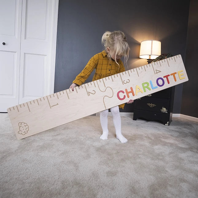 Personalized Wooden Ruler Growth Chart - - Fat Brain Toys - US 6396