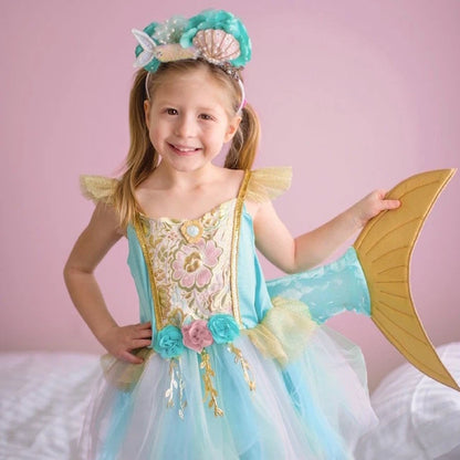 Mermalicious Dress with Tail - Size 5-6 - Best for Ages 3 to 6 - US 7123