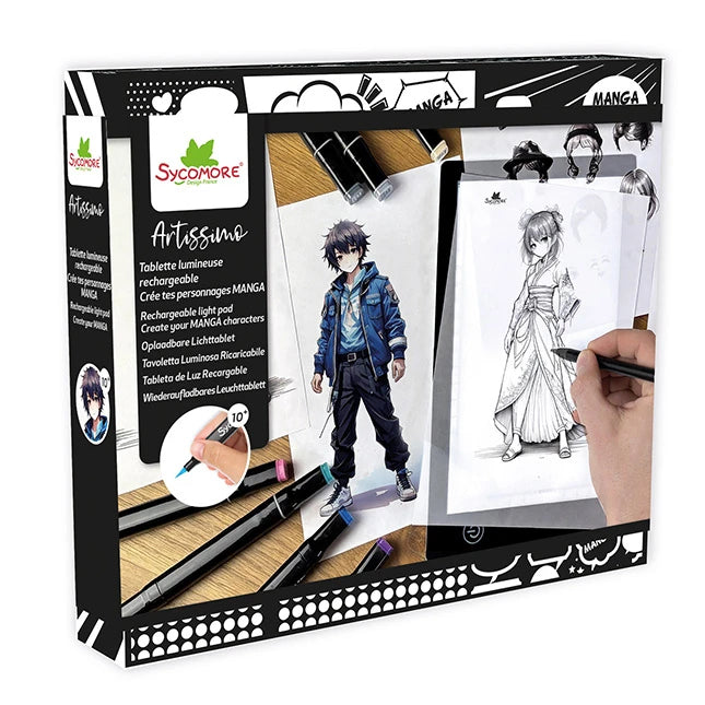 Sycomore Manga - Create Your Manga Characters with Rechargeable LED Light Pad - US 0502