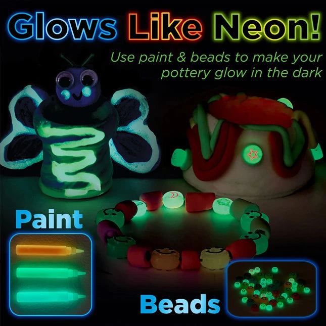 Neon Glow Pottery Studio - Best Arts &amp; Crafts for Ages 8 to 12 - US 4388