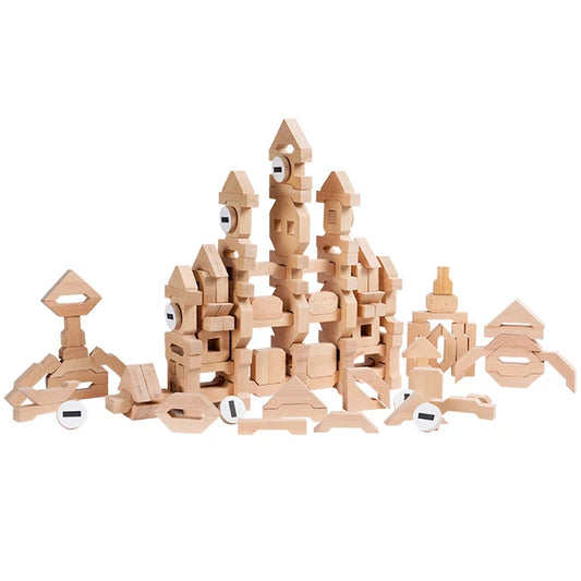 Montessori Woodwerks Future Blocks - 132pc set - Best for Ages 3 to 8 - US 1882