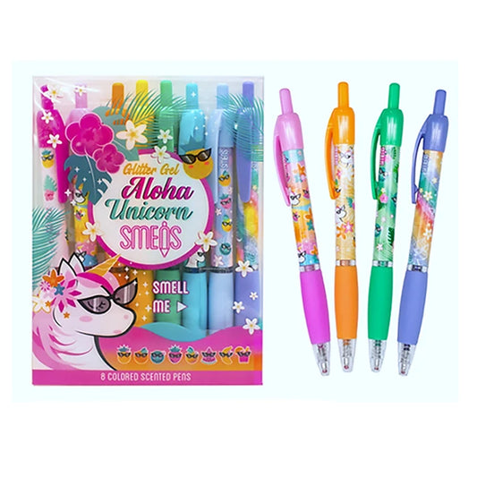 Aloha Unicorn Glitter Gel Smens 8-Pack - Best for Ages 6 to 7 - US 7801
