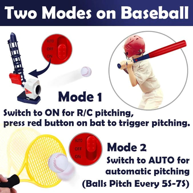 2 in 1 RC Baseball &amp; Tennis Play Set - Best for Ages 5 to 9 - US 8208