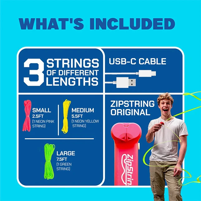 Original Zipstring Toy - Blue - Best Active Play for Ages 4 to 12 - US 6129