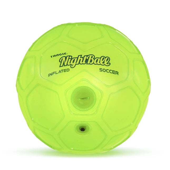Nightball Inflated Soccer Ball - Green - Best for Ages 8 to 12 - US 0166