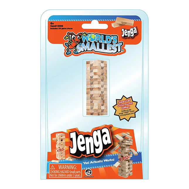World's Smallest Jenga - Best Classic &amp; Retro Toys for Ages 6 to 12 - US 4973