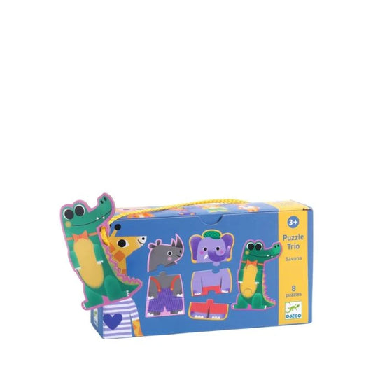 Savanna Puzzle Trio - Best Early Learning Toys for Ages 3 to 6 - US 0708