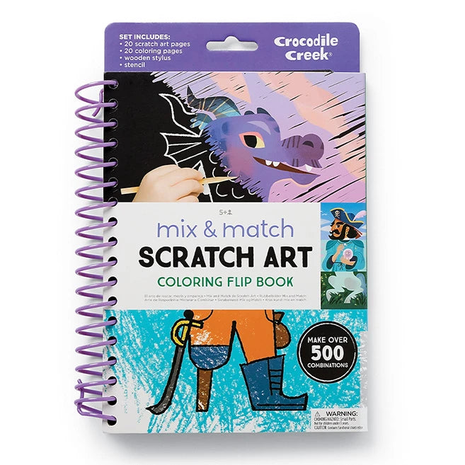 Mix &amp; Match Scratch Art Coloring Flip Book - Fairytale Magic - US 4399
