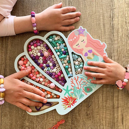Sycomore Perles - 280pc Mermaid Wooden Beads - Best for Ages 4 to 8 - US 5358