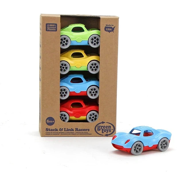 Green Toys Stack &amp; Link Racers - Best for Ages 1 to 4 - US 4248