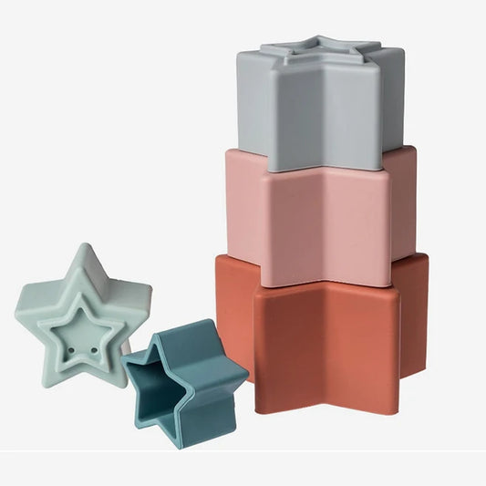Simply Silicone Stacking Stars - - Fat Brain Toys - US 3394
