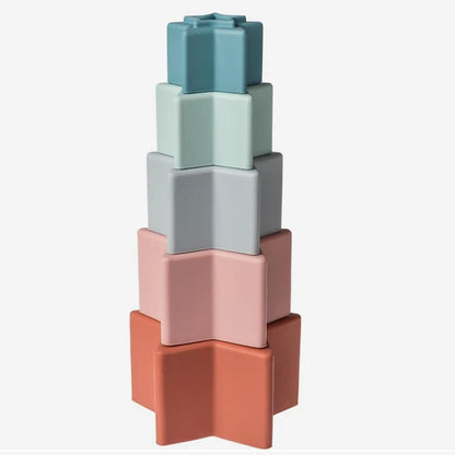 Simply Silicone Stacking Stars - - Fat Brain Toys - US 3394