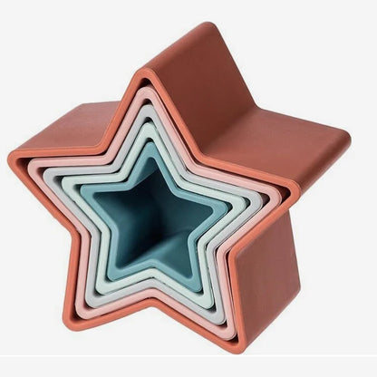 Simply Silicone Stacking Stars - - Fat Brain Toys - US 3394