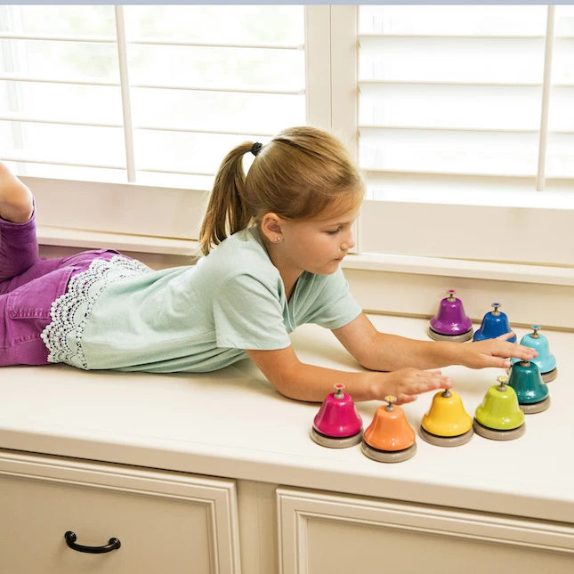 Rainbow Music Desk Bells - Best Music for Ages 3 to 5 - Fat Brain Toys - US 6633